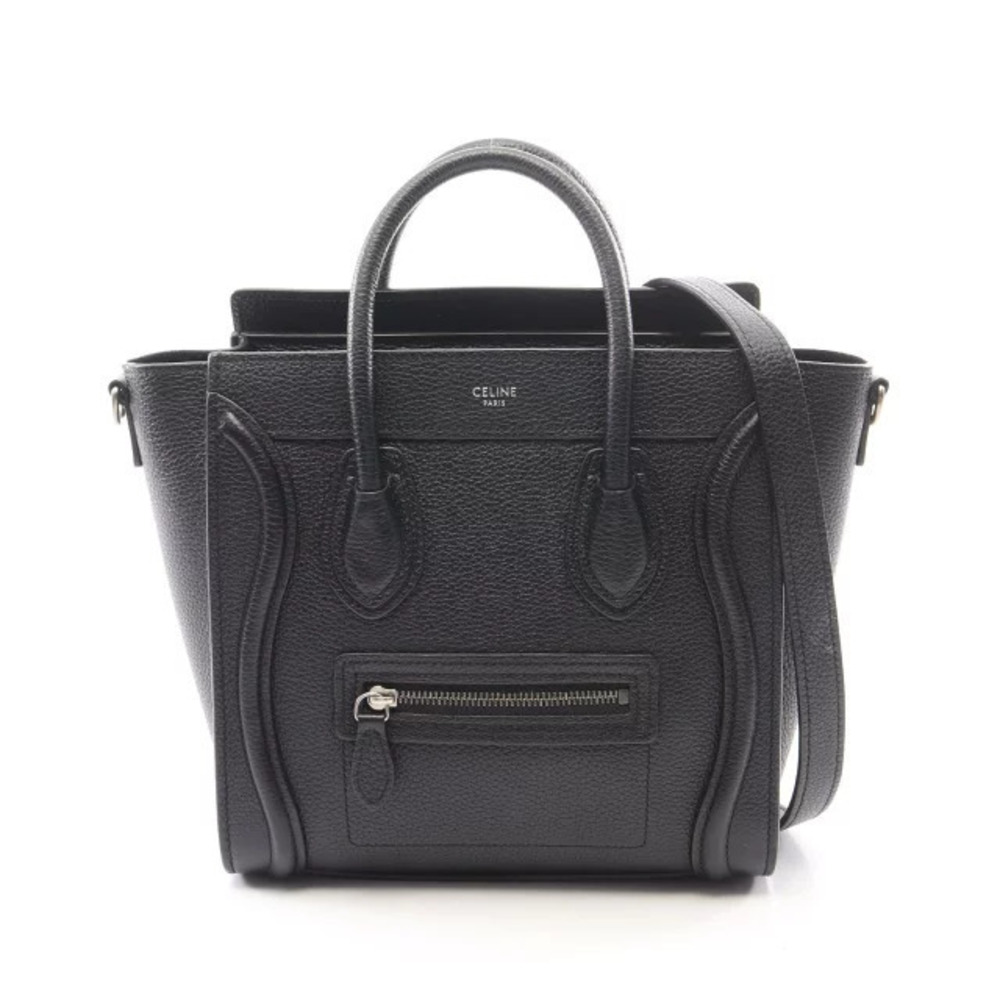 Celine Luggage Shopper Handbag Leather Black